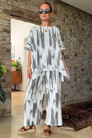 Laundry B Porto Painter Split Dip Side Top Black